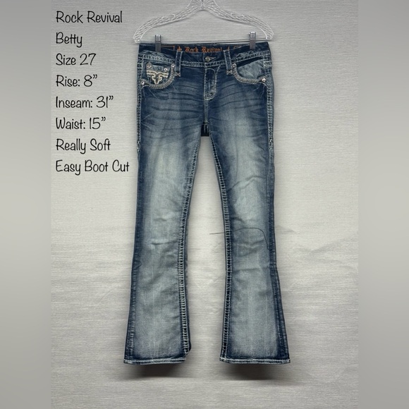 Rock Revival Women’s Jeans - Betty E219 - Size 27 - Picture 2 of 10